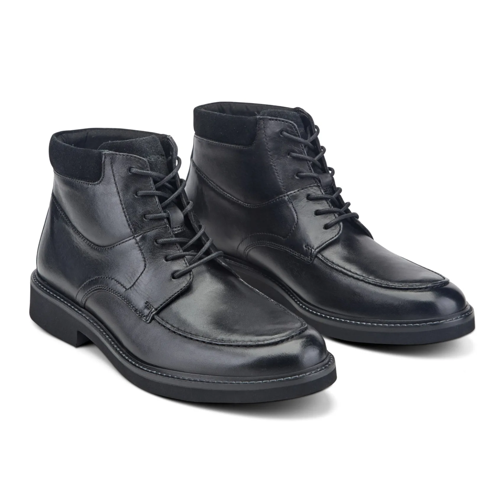 Men's Macklin Moc Toe Lace-Up Leather Boots